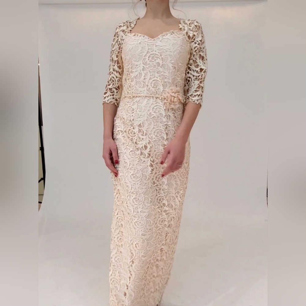 NWT Elegant Lace Dress in Cream